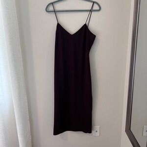 SHEIN Bodycon Midi Dress Ribbed‎ V Neck Sleeveless Casual XL